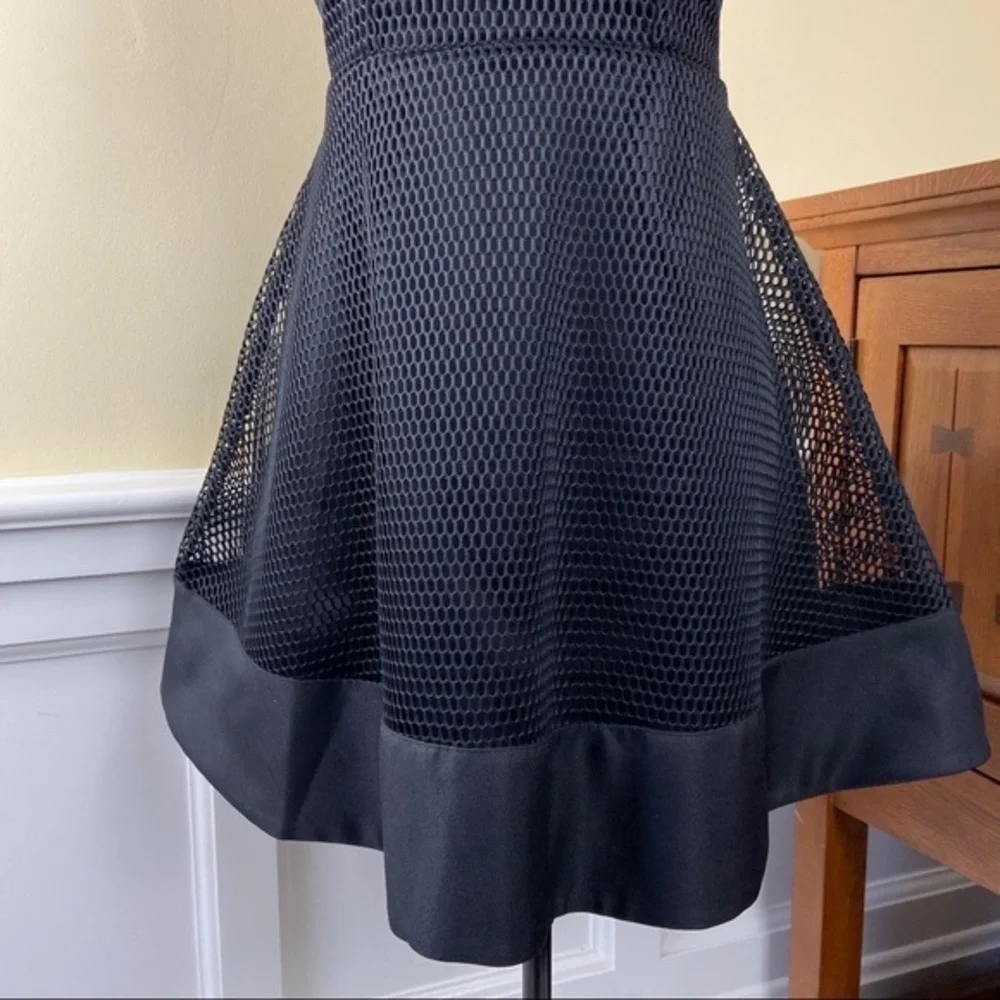 Romeo & Juliet Couture Solid Mesh Hollowed Sleeveless Dress - Picture 5 of 8